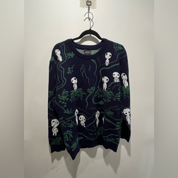 Firm! Cozy Studio Ghibli Princess Mononoke Kodama Forest Sweater - Picture 4 of 10